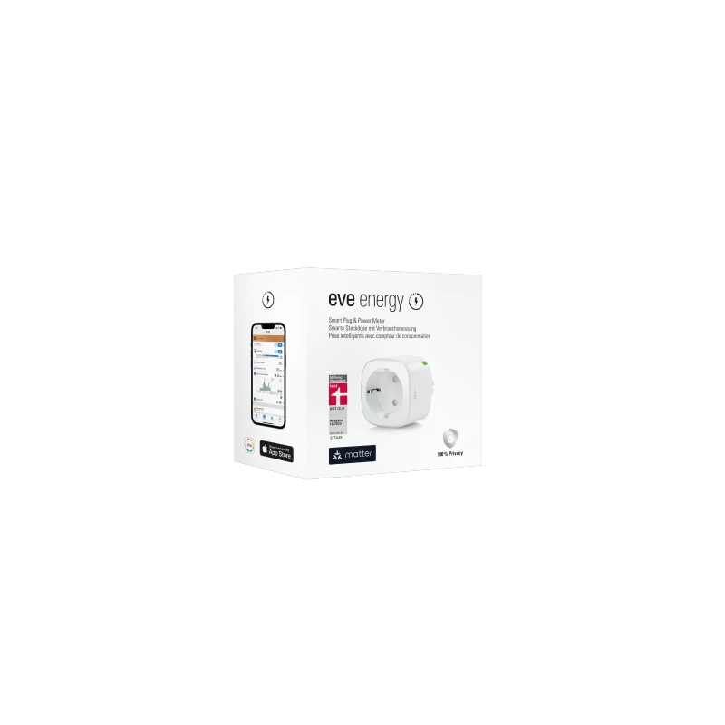 Eve Energy - inteligentne gniazdo elektryczne z funkcją pomiaru zużycia energii (technologia Matter)