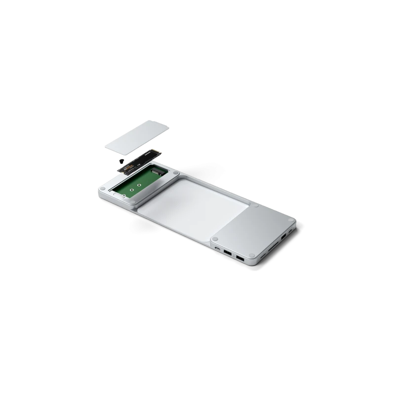 Satechi Slim Dock - stacja dokująca do iMac 24" USB-C (USB-C 10Gb, USBA-A 10Gb, 2x USB-A, czytniki kart micro/SD, kieszeń na NVM