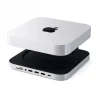 Satechi Aluminum Hub - aluminiowa podstawka do Mac Mini z Hub USB-C (USB-C, 3x USB-A, czytniki kart micro/SD, jack port) (silver