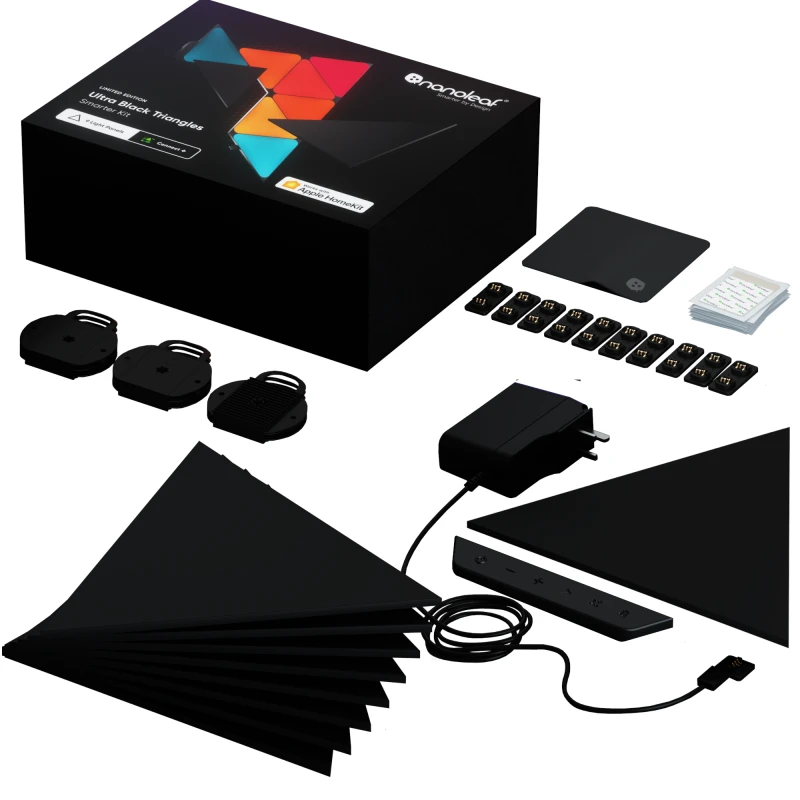 Nanoleaf Shapes Triangles Smarter Kit - panele świetlne (9 paneli świetlnych) (ultra black)