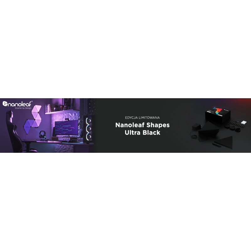 Nanoleaf Shapes Triangles Smarter Kit - panele świetlne (9 paneli świetlnych) (ultra black)