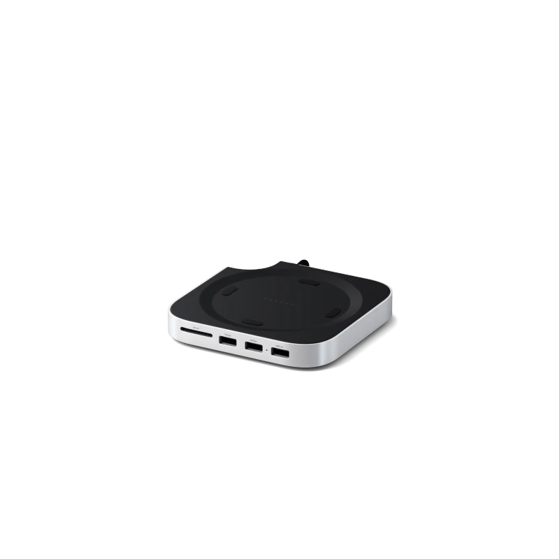 Satechi Mac Mini M4 Stand & Hub SSD - aluminiowa podstawka do Mac Mini z Hub USB-C (host USB-C 3.2 gen. 2, 2x USB-A 3.2 10Gpbs,U