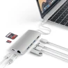 Satechi Aluminium Multiport Adapter V2 - aluminiowy adapter do urządzęń moblinych USB-C ( USB-C, 3x USB-A, 4K HDMI, czytnik k