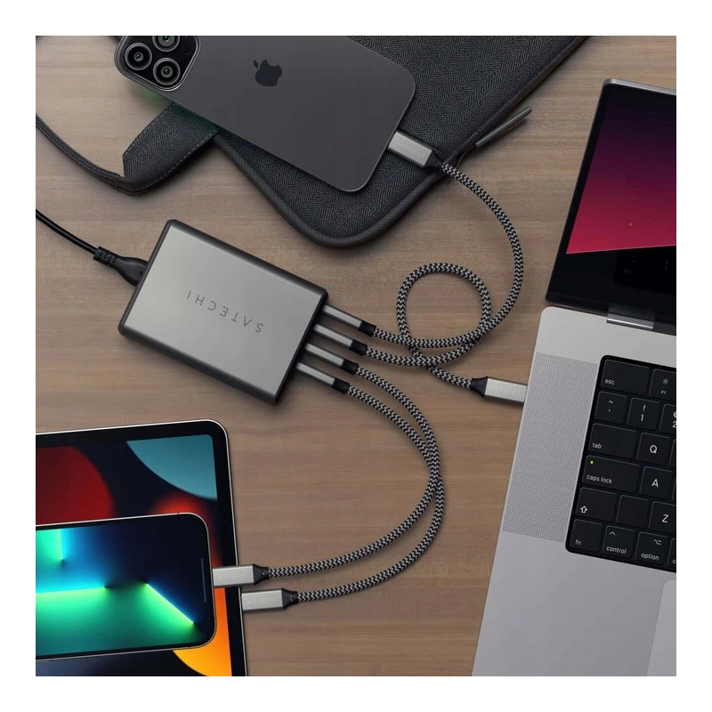 Satechi GaN Charger 165W - ładowarka sieciowa 165W, 4x USB-C