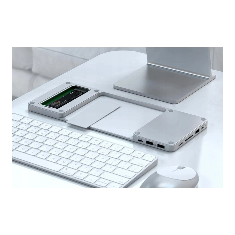 Satechi Slim Dock - stacja dokująca do iMac 24" USB-C (USB-C 10Gb, USBA-A 10Gb, 2x USB-A, czytniki kart micro/SD, kieszeń na NVM