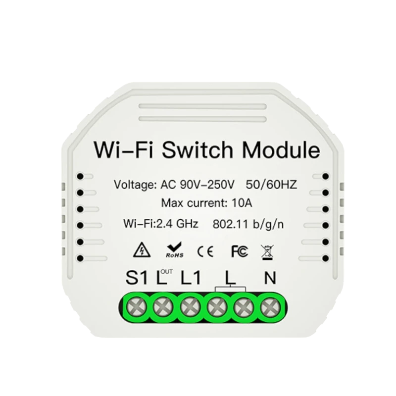 Przekaźnik Dopuszkowy 1-Kanałowy Wi-Fi + RF Moes MS-104 Tuya