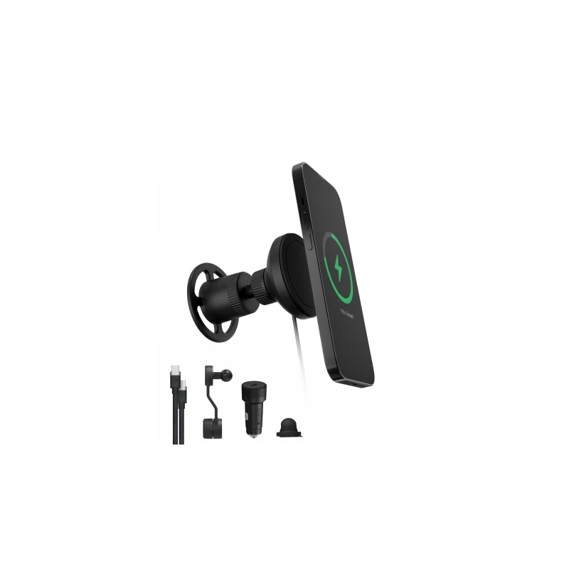 Mophie Snap+ Wireless Vent Mount - magnetyczny uchwyt samochodowy na kratkę nawiewu z bezprzewodowym ładowaniem 15W, wspierający