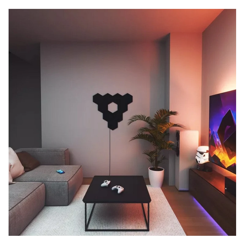 Nanoleaf Shapes Hexagons Expansion Pack - dodatkowe panele świetlne (3 panele świetlne) (black)