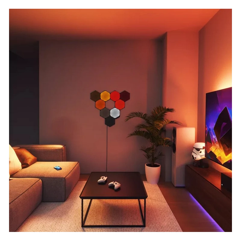 Nanoleaf Shapes Hexagons Expansion Pack - dodatkowe panele świetlne (3 panele świetlne) (black)