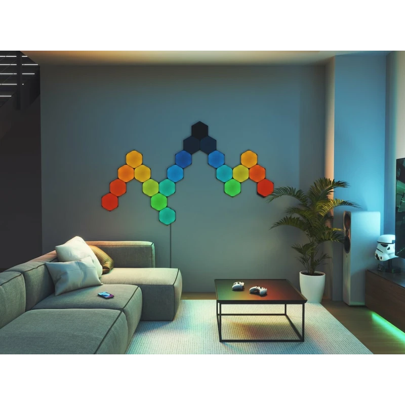 Nanoleaf Shapes Hexagons Expansion Pack - dodatkowe panele świetlne (3 panele świetlne) (black)