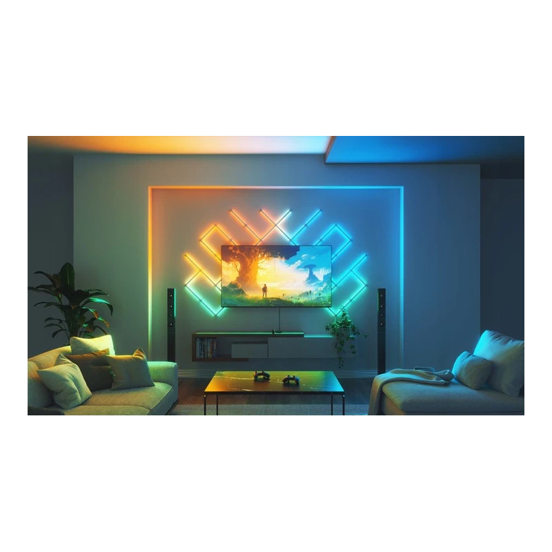 Nanoleaf 4D TV Screen Mirror Lightstrips Starter Kit - system inteligentnego podświetlenia ekranu TV do 85'' (kamera, 5.2m taśmy