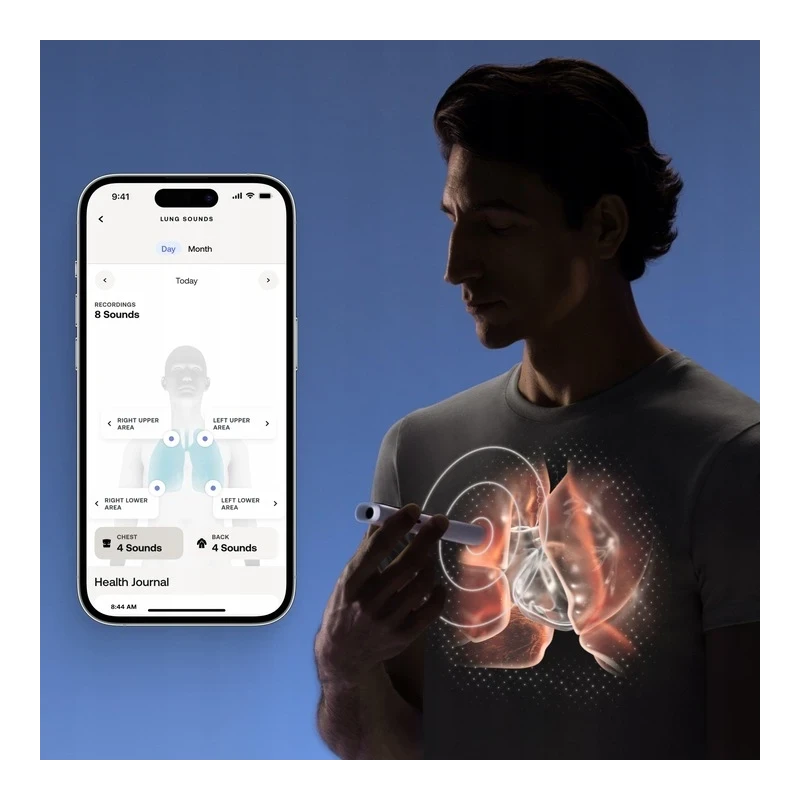 Withings BeamO - multifunkcyjne urządzenie do kontrolowania stanu zdrowia (termometr, pulsoksymetr, EKG, cyfrowy stetoskop). Wyr
