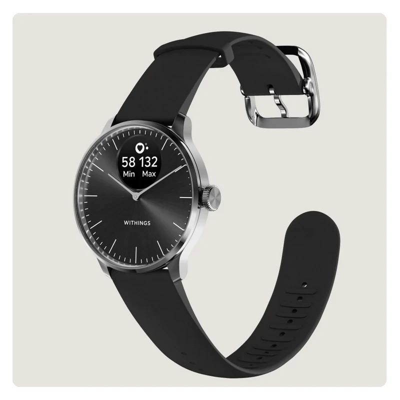 Withings Scanwatch Light - zegarek z funkcją EKG, pomiarem pulsu i SPO2 oraz mierzeniem aktywności fizycznej i snu (37mm, black)