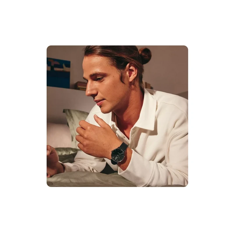 Withings Scanwatch Light - zegarek z funkcją EKG, pomiarem pulsu i SPO2 oraz mierzeniem aktywności fizycznej i snu (37mm, black)