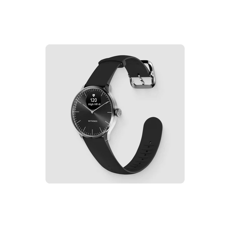Withings Scanwatch Light - zegarek z funkcją EKG, pomiarem pulsu i SPO2 oraz mierzeniem aktywności fizycznej i snu (37mm, black)