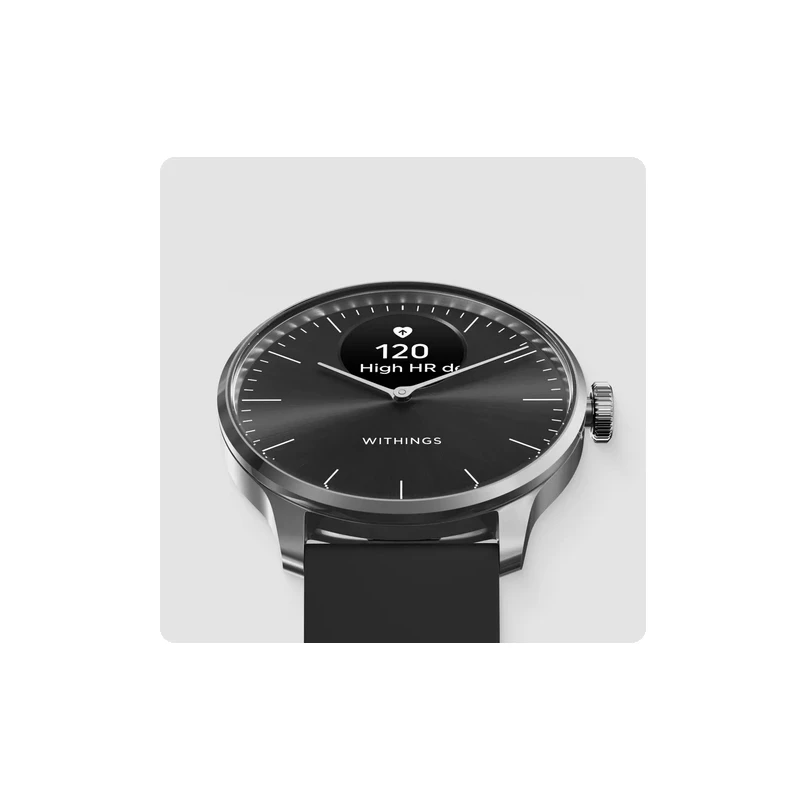 Withings Scanwatch Light - zegarek z funkcją EKG, pomiarem pulsu i SPO2 oraz mierzeniem aktywności fizycznej i snu (37mm, black)