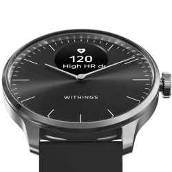 Withings Scanwatch Light - smartwatch hybrydowy z pomiarem pulsu (37mm, black)