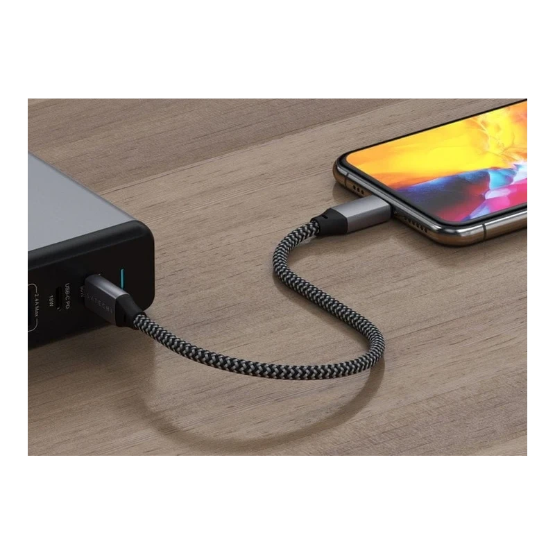 Satechi - kabel USB-C - lightning 25cm (space gray)