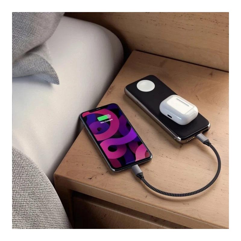 Satechi - kabel USB-C - lightning 25cm (space gray)