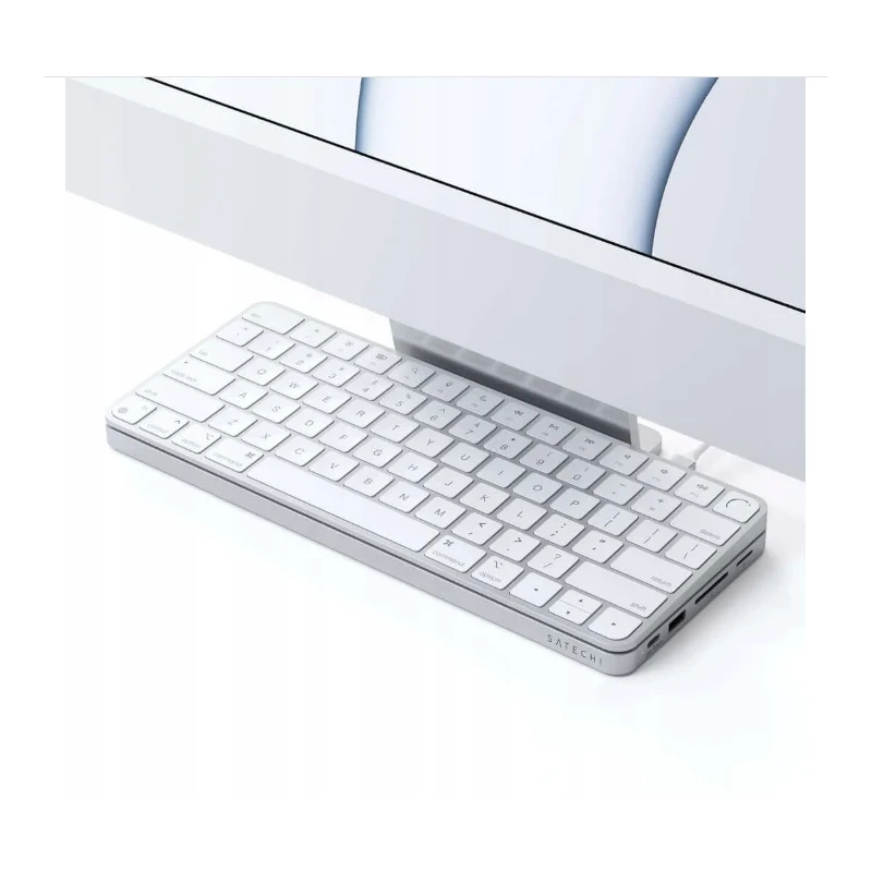 Satechi Slim Dock - stacja dokująca do iMac 24" USB-C (USB-C 10Gb, USBA-A 10Gb, 2x USB-A, czytniki kart micro/SD, kieszeń na NVM