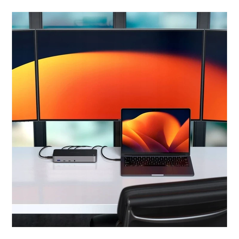 Satechi Triple 4K Display Docking Station - stacja dokująca do monitorów 4K (Mac/Windows OS) (3x 4K/60 Hz, 100W, 2x DisplayPort 