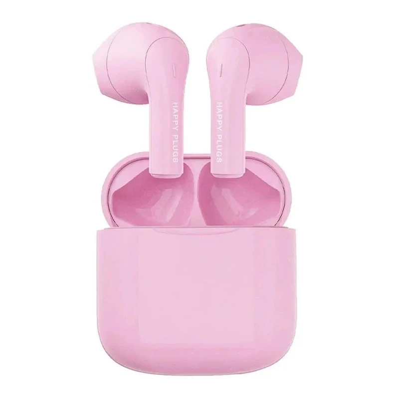 Happy Plugs Joy stylowe bezprzewodowe słuchawki douszne etui ładujące pink