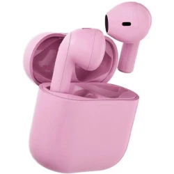 Happy Plugs Joy stylowe bezprzewodowe słuchawki douszne etui ładujące pink