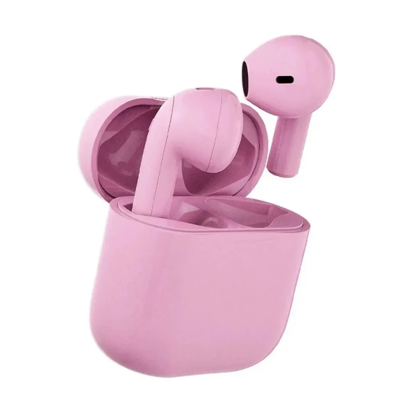 Happy Plugs Joy stylowe bezprzewodowe słuchawki douszne etui ładujące pink