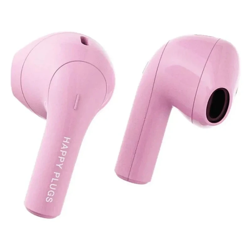 Happy Plugs Joy stylowe bezprzewodowe słuchawki douszne etui ładujące pink