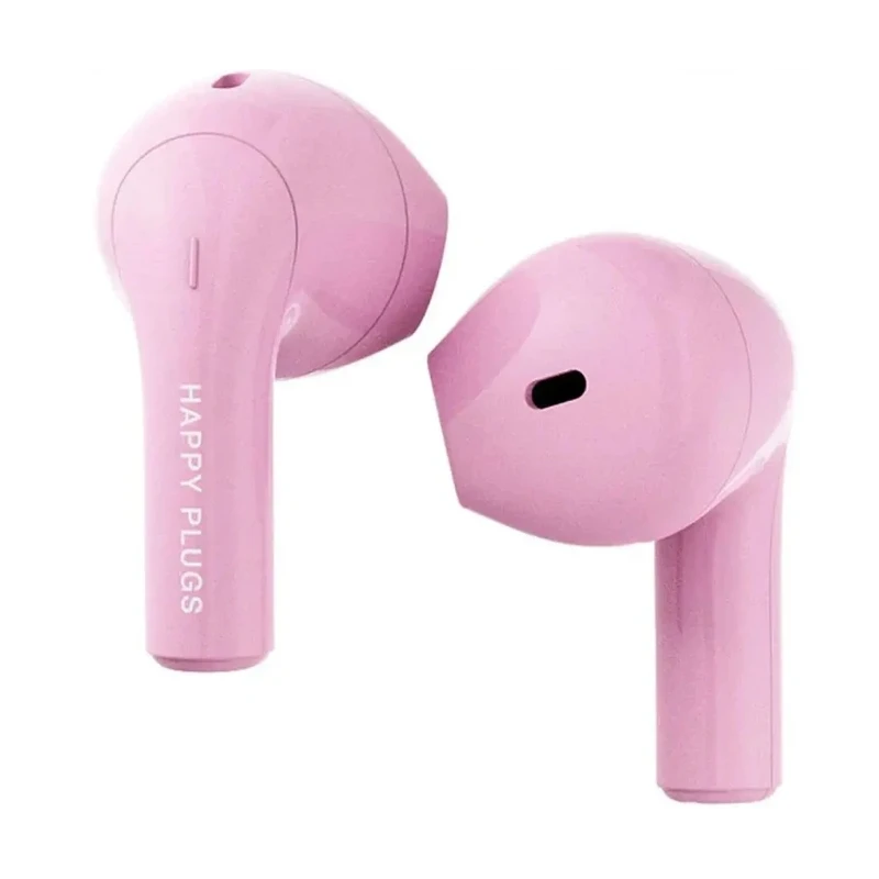 Happy Plugs Joy stylowe bezprzewodowe słuchawki douszne etui ładujące pink