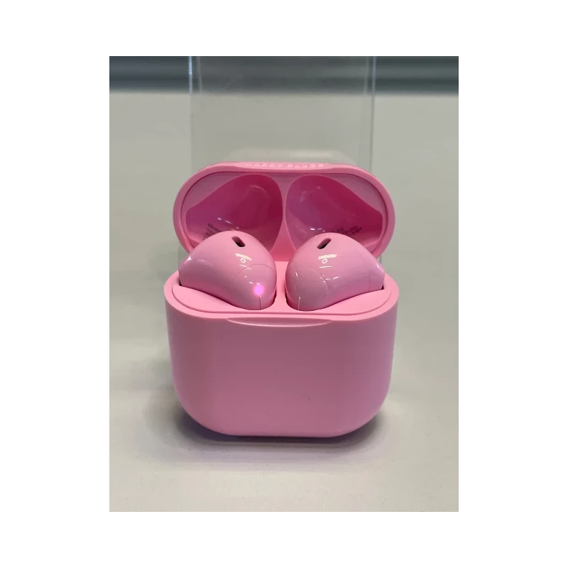 Happy Plugs Joy stylowe bezprzewodowe słuchawki douszne etui ładujące pink