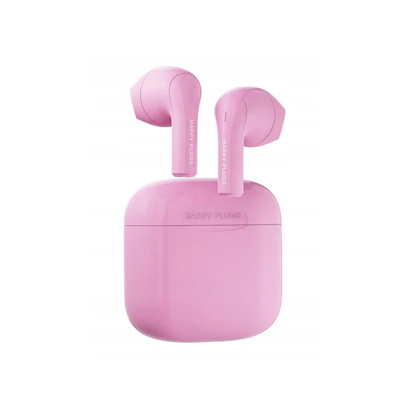 Happy Plugs Joy stylowe bezprzewodowe słuchawki douszne etui ładujące pink