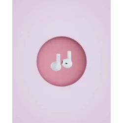 Happy Plugs Joy stylowe bezprzewodowe słuchawki douszne etui ładujące white