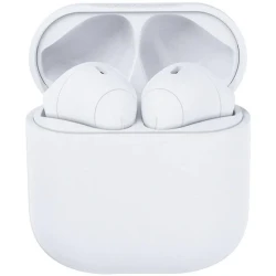 Happy Plugs Joy stylowe bezprzewodowe słuchawki douszne etui ładujące white