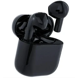 Happy Plugs Joy stylowe bezprzewodowe słuchawki douszne etui ładujące black