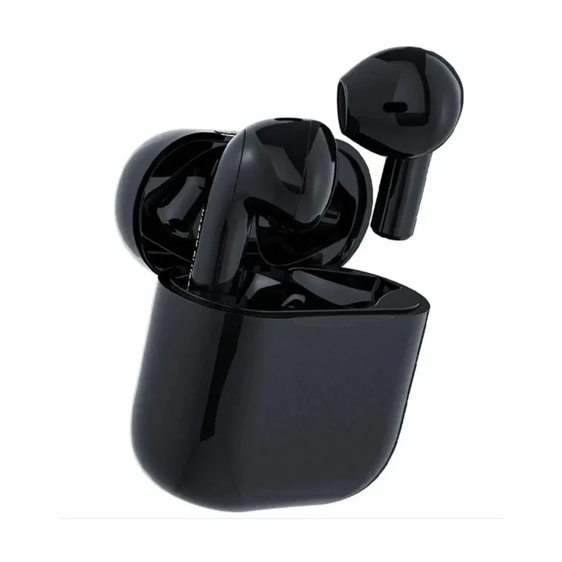 Happy Plugs Joy stylowe bezprzewodowe słuchawki douszne etui ładujące black