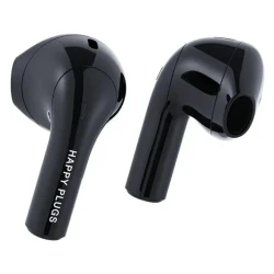 Happy Plugs Joy stylowe bezprzewodowe słuchawki douszne etui ładujące black