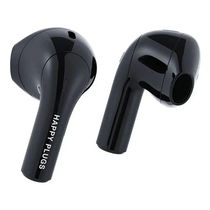 Happy Plugs Joy stylowe bezprzewodowe słuchawki douszne etui ładujące black