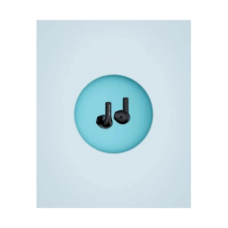 Happy Plugs Joy stylowe bezprzewodowe słuchawki douszne etui ładujące black