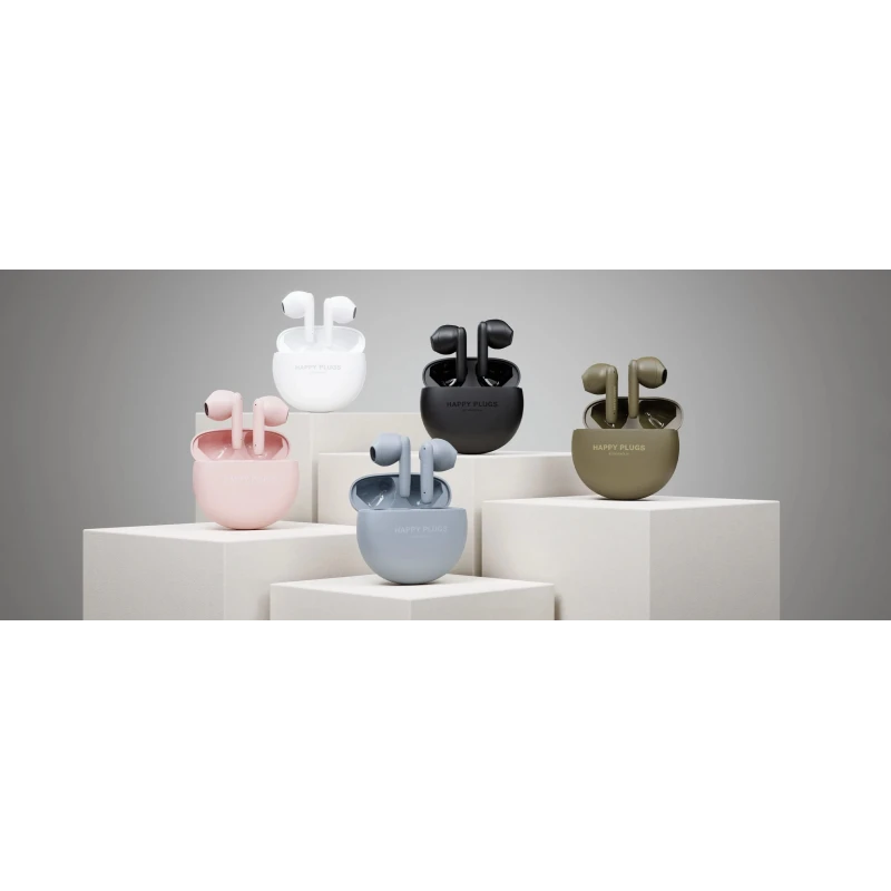 Happy Plugs Joy Lite - bezprzewodowe słuchawki douszne z ENC (white)