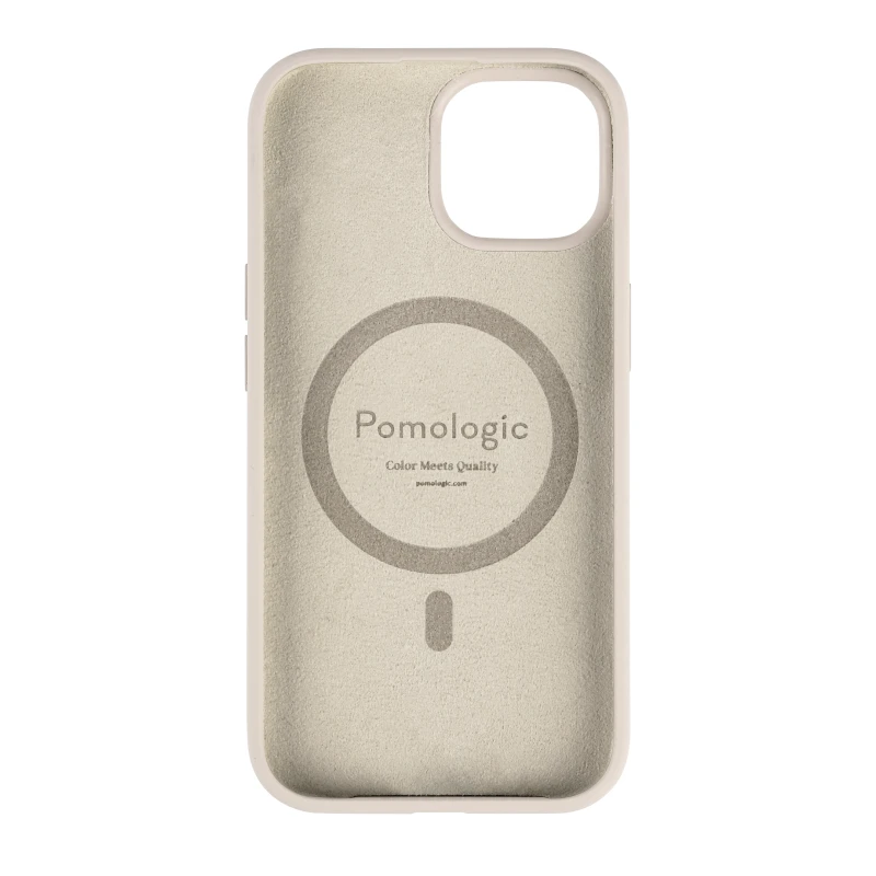Pomologic CoverCase - silikonowa obudowa ochronna do iPhone 15 kompatybilna z MagSafe (ivory)