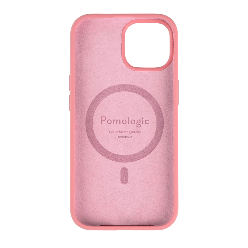 Pomologic CoverCase - silikonowa obudowa ochronna do iPhone 15 kompatybilna z MagSafe (pink)