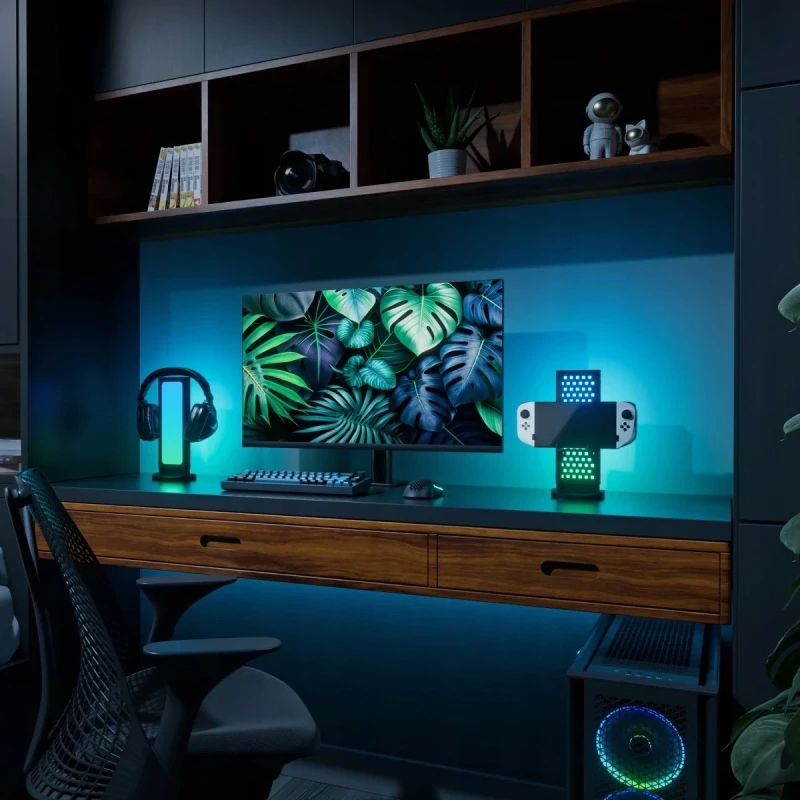 Nanoleaf Pegboard Desk Dock - podświetlana stacja dokująca do urządzeń peryferyjnych