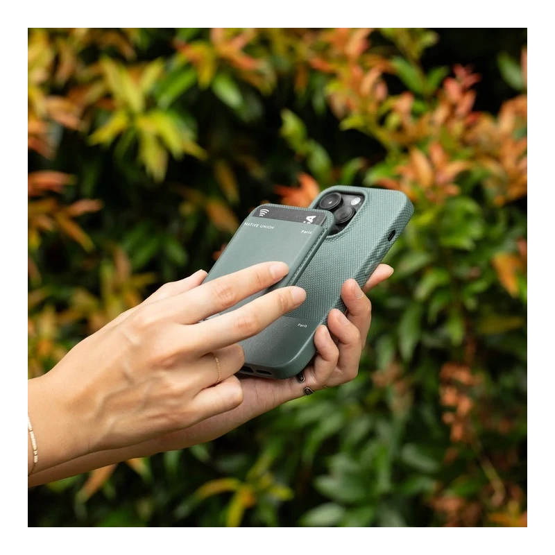 Native Union (Re)Classic Wallet - skórzany portfel kompatybilny z MagSafe (slate green)