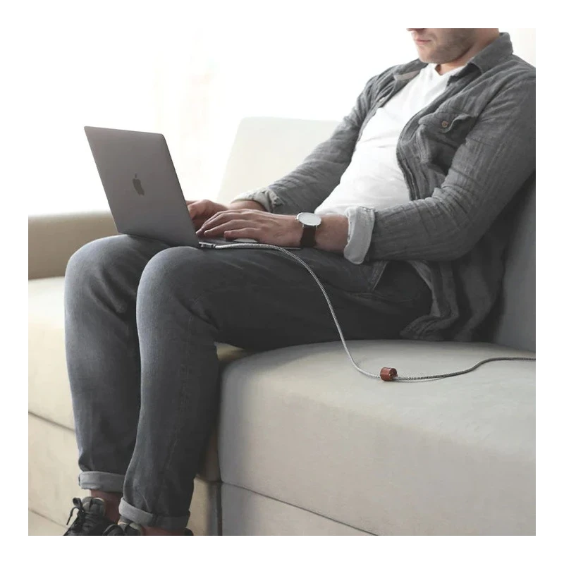 Native Union Belt Cable Pro 240W - kabel USB-C - USB-C, 2,4 m (slate green)