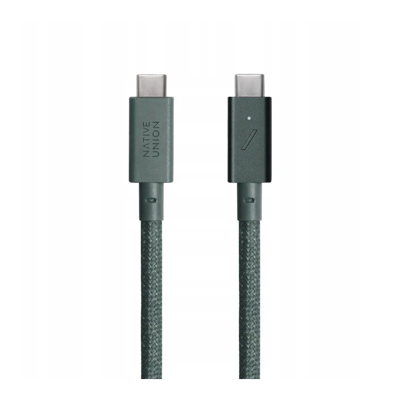 Native Union Belt Cable Pro 240W - kabel USB-C - USB-C, 2,4 m (slate green)
