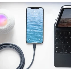 Native Union XL przewód w oplocie z zapięciem kabel USB-C - Lightning 3m (zebra)