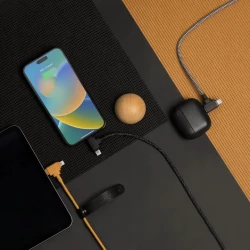 Native Union Duo podwójny przewód w oplocie kabel USB-C-Lighting/USB-C 1,5m (slate green)