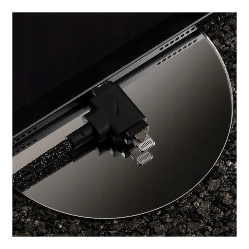 Native Union Belt Cable Duo - kabel USB-C - USB-C / lightning, 1,5 m (slate green)