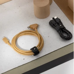 Native Union Duo podwójny przewód w oplocie kabel USB-C-Lighting/USB-C 1,5m (slate green)